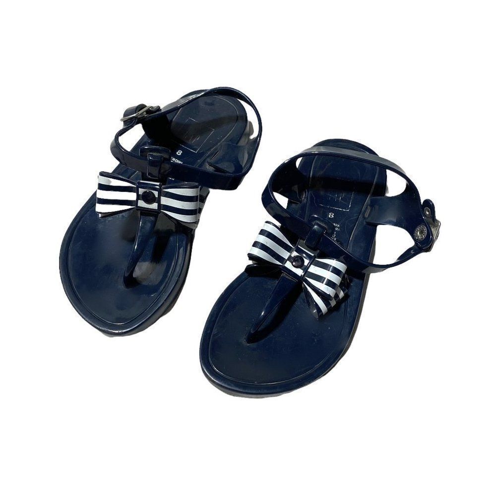 Gap Kids Nautical Bow Rubber Sandals Navy White